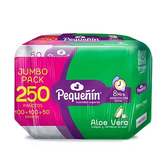 Pañitos Húmedos Pequenin Aloe Vera Jumbo Pack