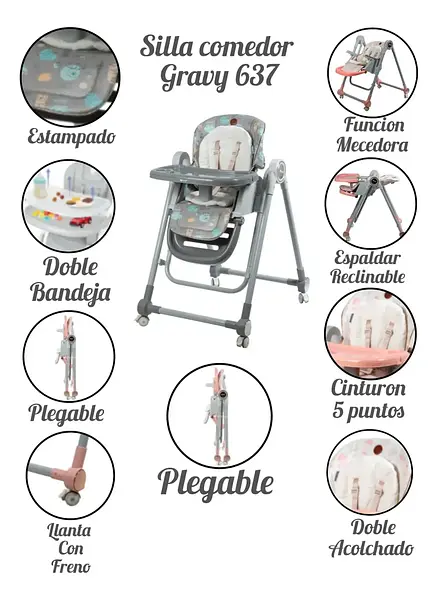 Silla De Comer Mecedora Gravy Ref.637